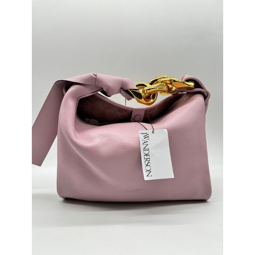 Jw Anderson Medium Leather Chain hobo bag - Pale Pink - Picture 2 of 16